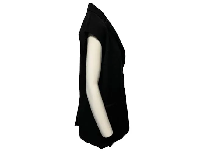 Minivestido sin mangas de terciopelo Moschino en acetato negro 
