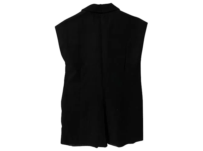 Minivestido sin mangas de terciopelo Moschino en acetato negro 