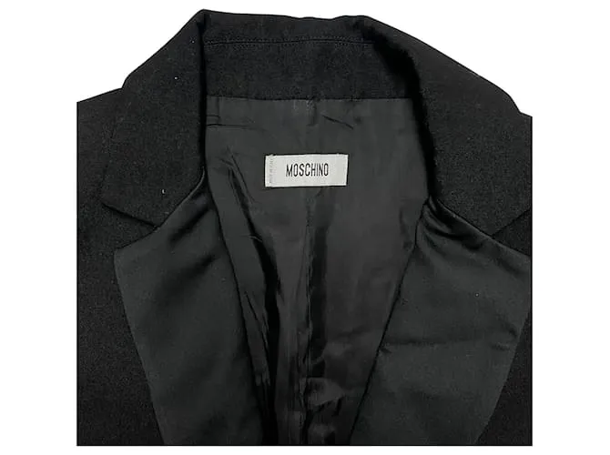 Minivestido sin mangas de terciopelo Moschino en acetato negro 