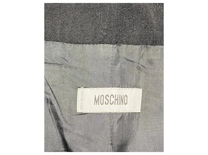 Minivestido sin mangas de terciopelo Moschino en acetato negro 