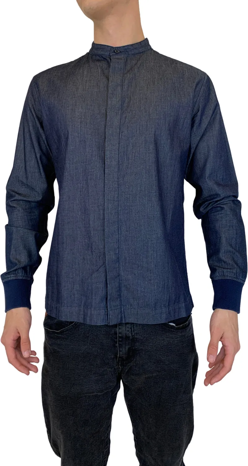 MUJI Camisa Denim Cuello Bao