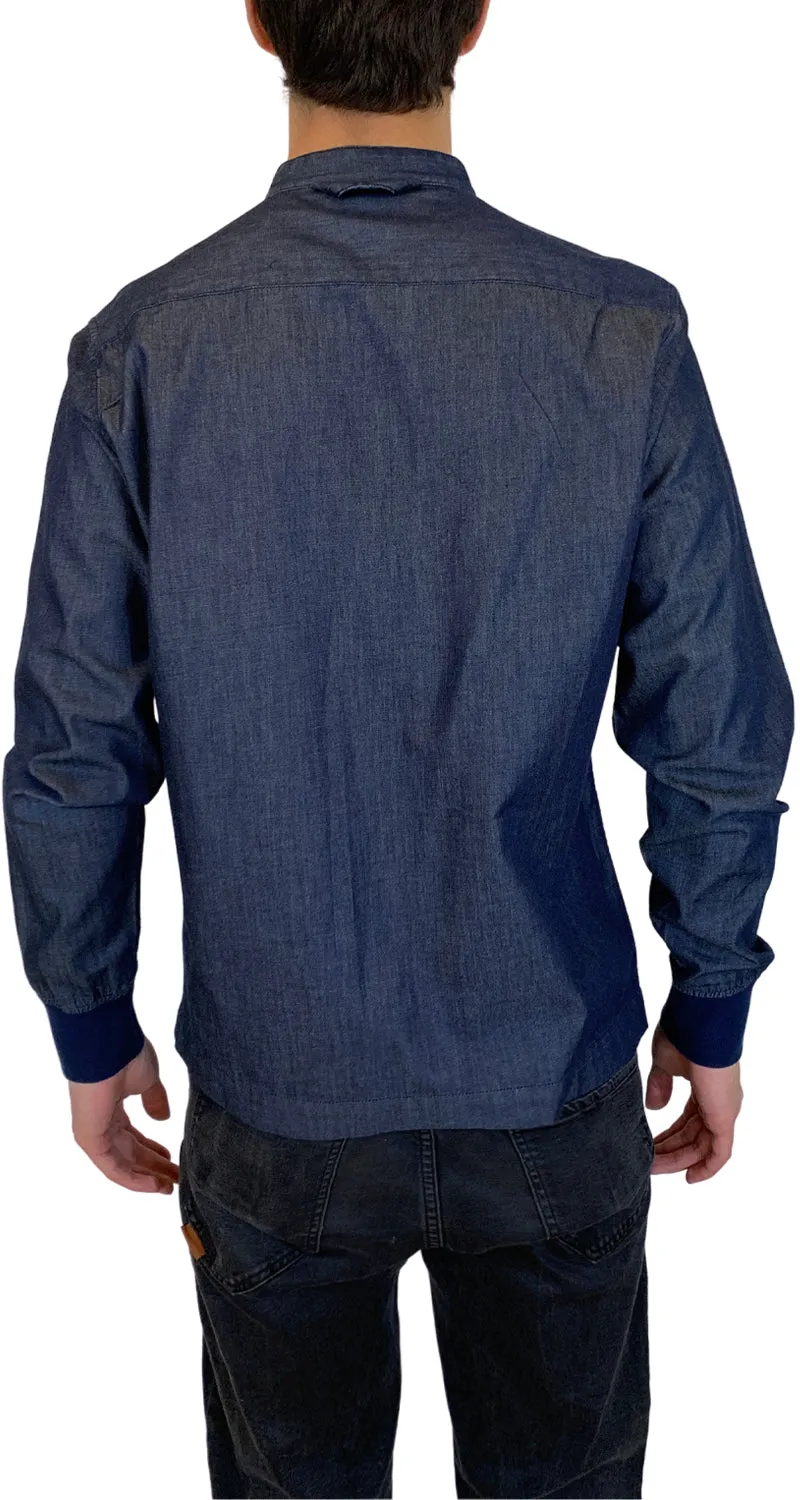MUJI Camisa Denim Cuello Bao