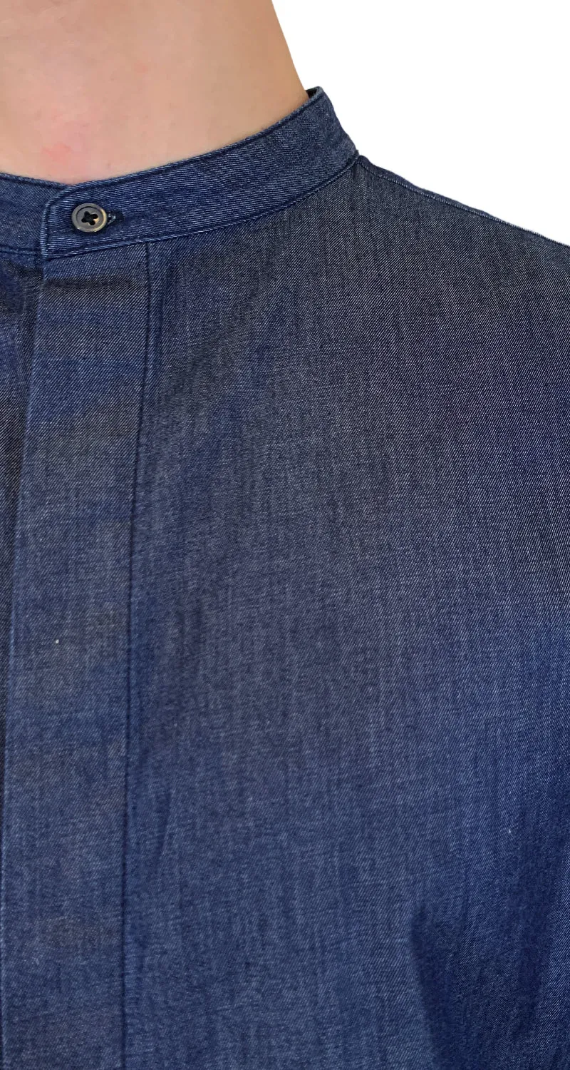 MUJI Camisa Denim Cuello Bao