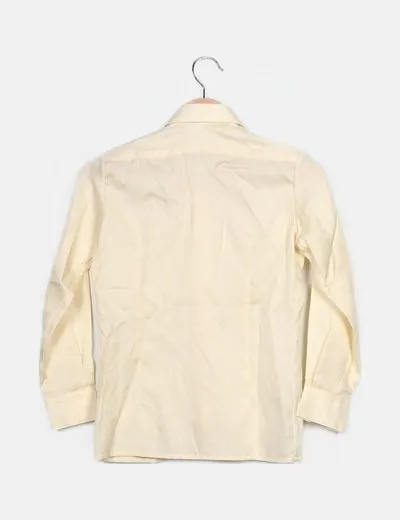 NoName Camisa beige detalle plisado