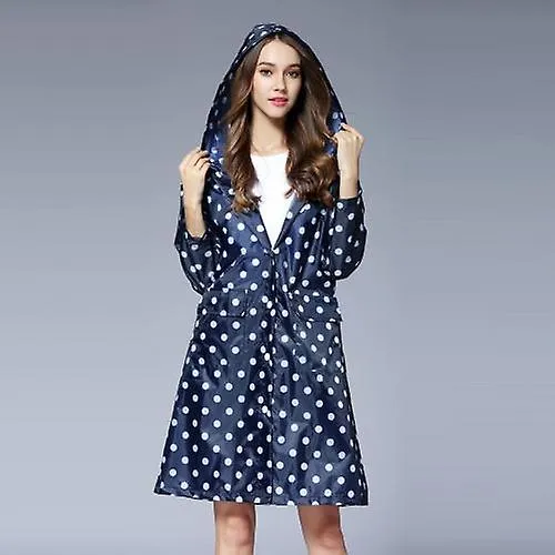 Nueva llegada Moda lindo puntos impermeable mujer poncho impermeable lluvia desgaste abrigo al aire libre chaqueta traje al por 