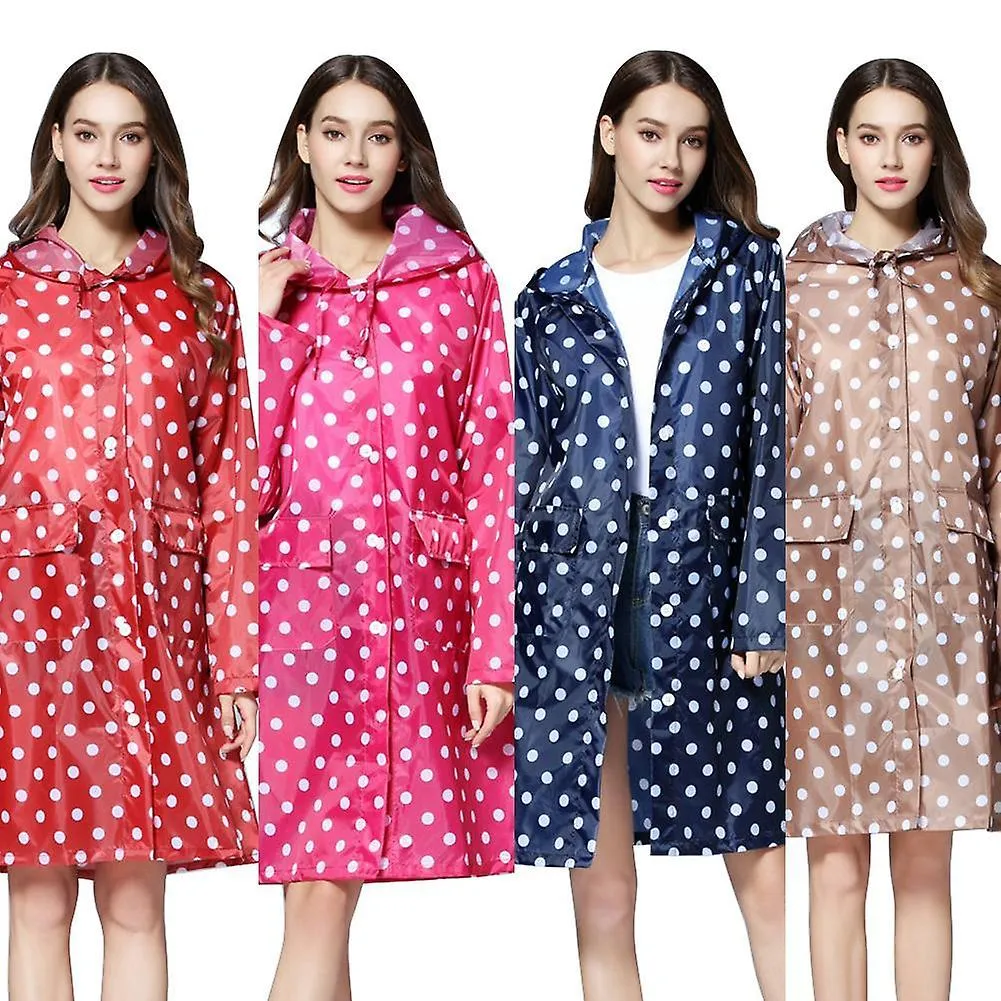 Nueva llegada Moda lindo puntos impermeable mujer poncho impermeable lluvia desgaste abrigo al aire libre chaqueta traje al por 