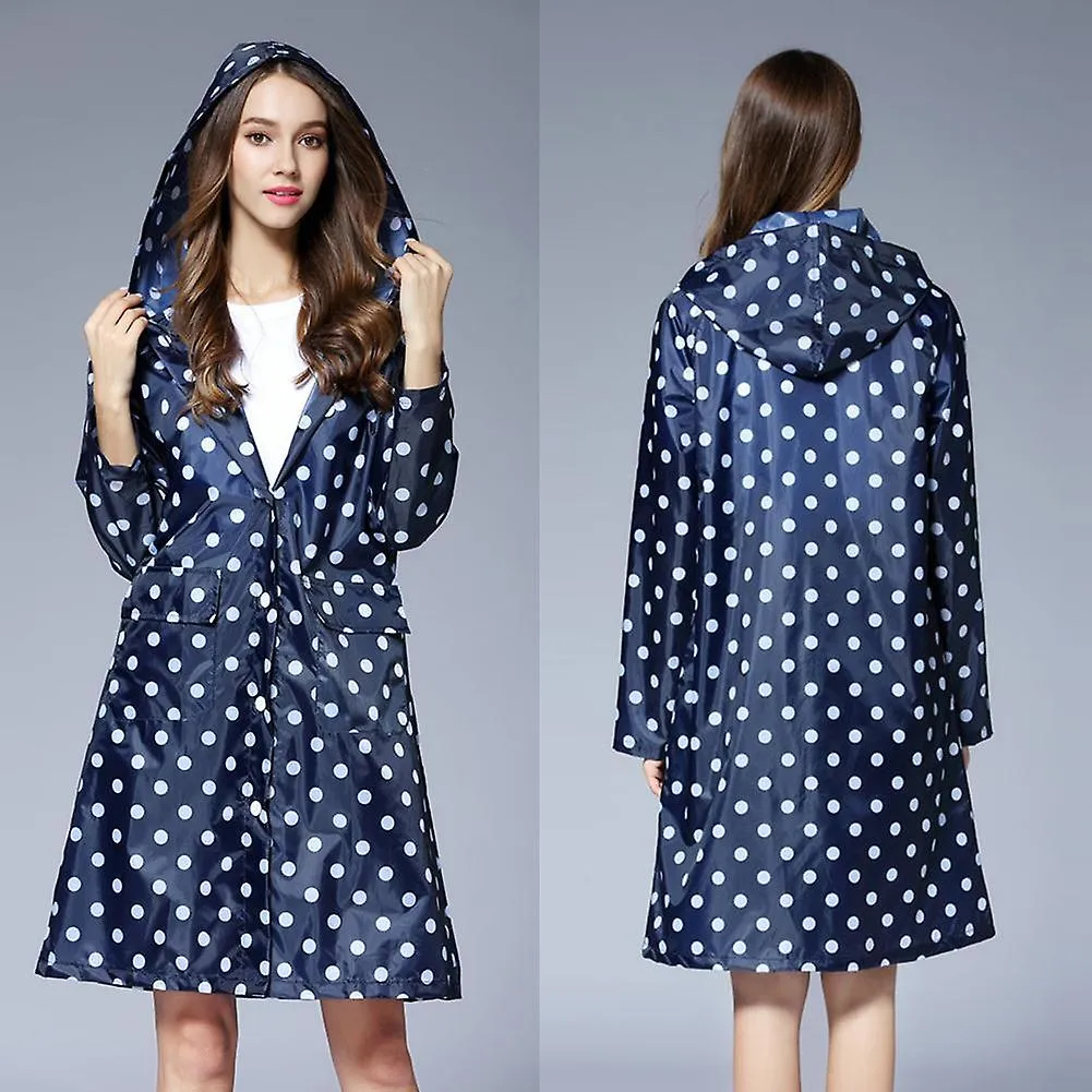 Nueva llegada Moda lindo puntos impermeable mujer poncho impermeable lluvia desgaste abrigo al aire libre chaqueta traje al por 
