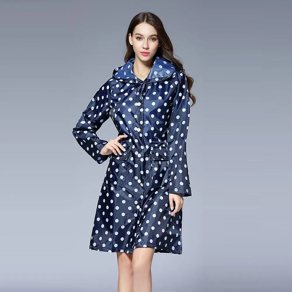 Nueva llegada Moda lindo puntos impermeable mujer poncho impermeable lluvia desgaste abrigo al aire libre chaqueta traje al por 