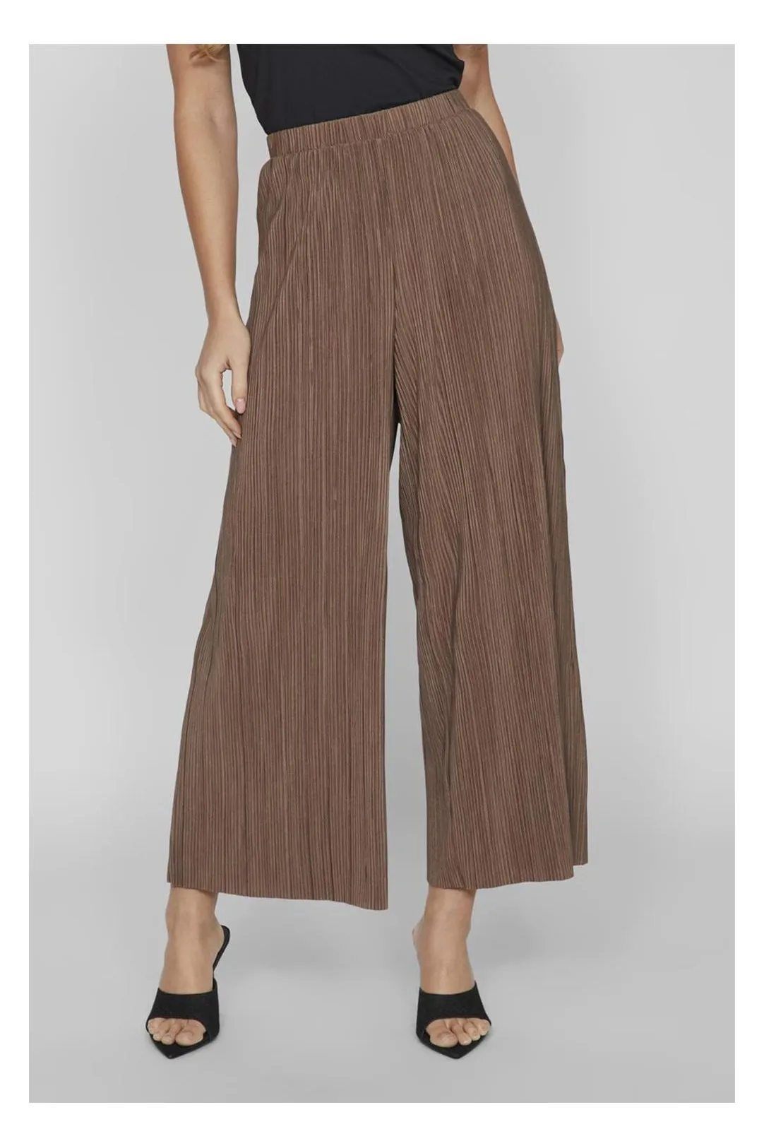 PANTALON FLUIDO PLISADO VIPLIS TAUPE