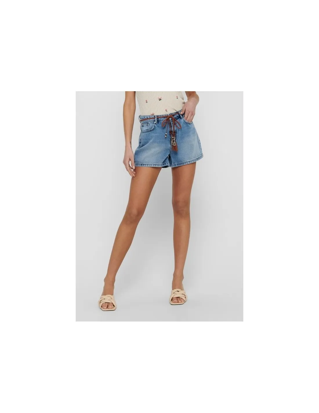 Pantalones cortos vaqueros de tiro alto Kelly de Only