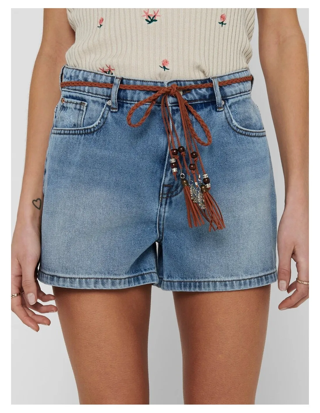 Pantalones cortos vaqueros de tiro alto Kelly de Only