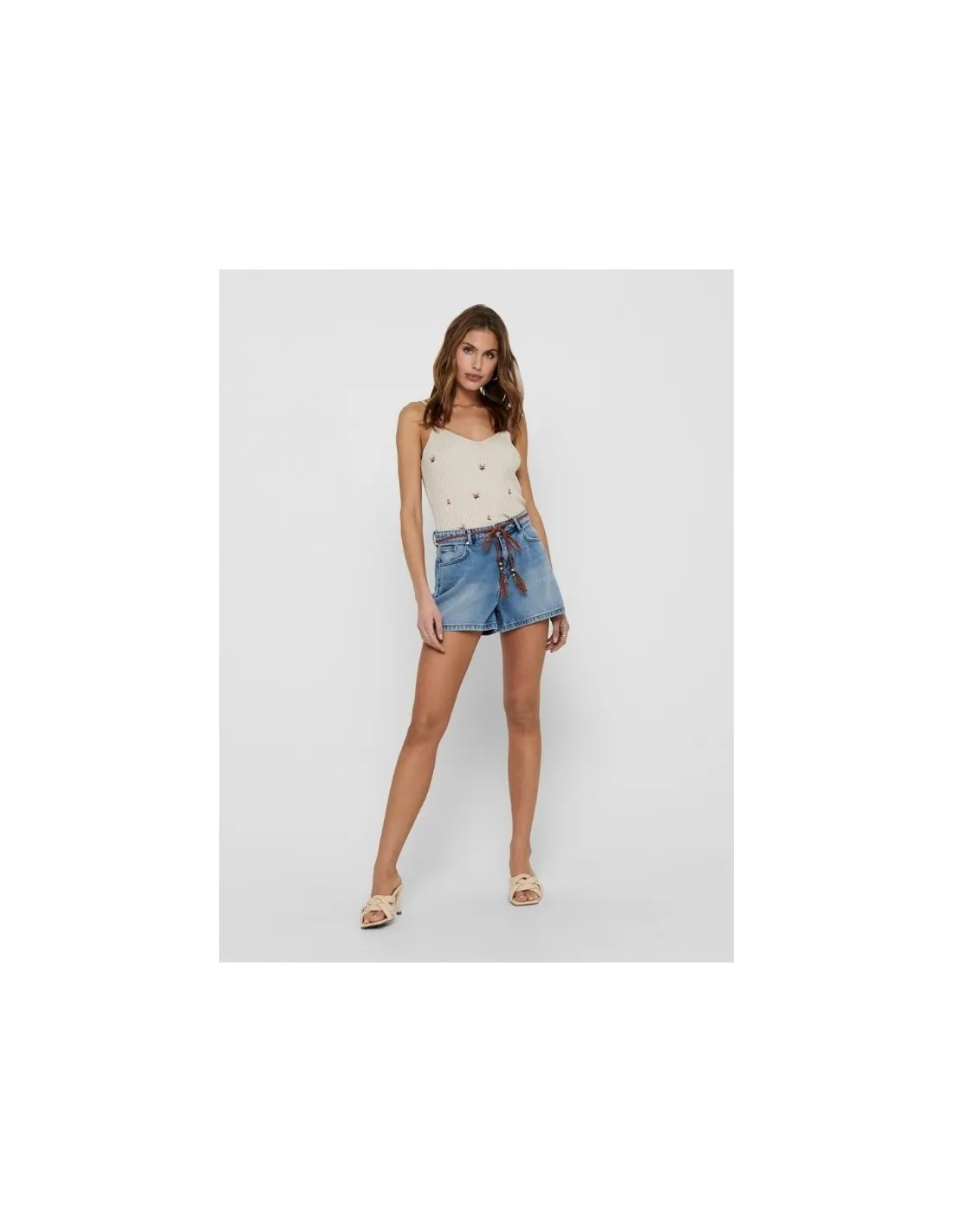 Pantalones cortos vaqueros de tiro alto Kelly de Only