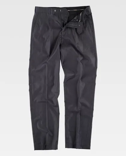 Pantalón de vestir de hombre con pinzas GRIS OSCURO