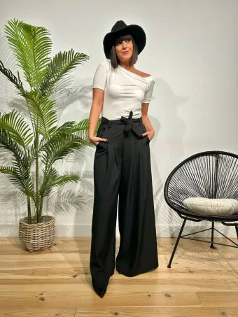 Pantalón Palazzo Lazada RAFFERTY Negro