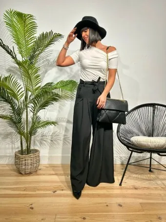 Pantalón Palazzo Lazada RAFFERTY Negro