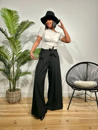 Pantalón Palazzo Lazada RAFFERTY Negro