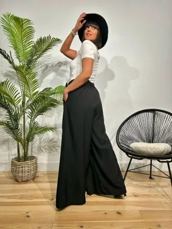 Pantalón Palazzo Lazada RAFFERTY Negro