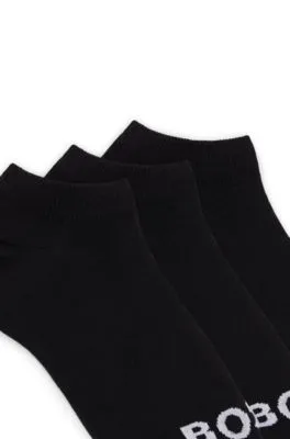 Paquete de 3 pares de calcetines a la altura del tobillo con logos en contraste