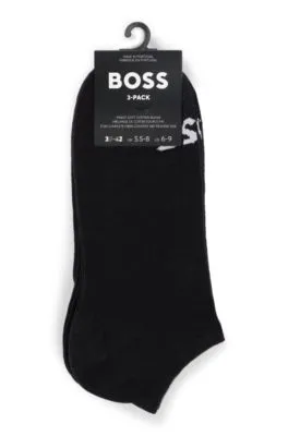 Paquete de 3 pares de calcetines a la altura del tobillo con logos en contraste
