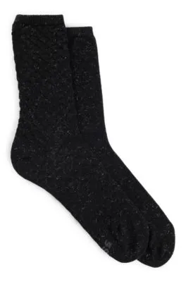 Paquete de dos pares de calcetines de largo estándar con efecto de brillo