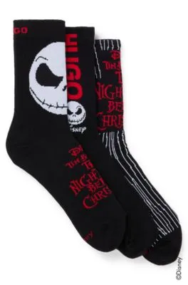 Paquete de tres pares de calcetines HUGO x Disney de la colección Pesadilla antes de Navidad