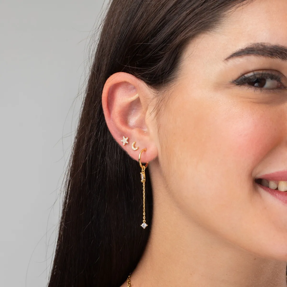 Pendientes Estrellas con Circonitas