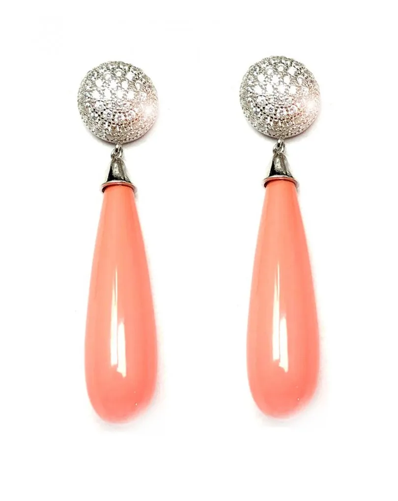 PENDIENTES MUJER EN CORAL  JOYAS QUE NO PASAN DE MODA