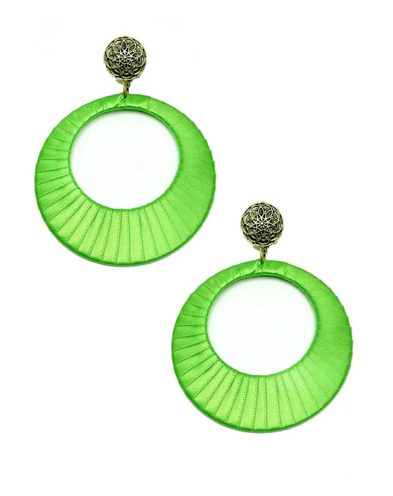 PENDIENTES PARA TRAJE DE FLAMENCA VERDES