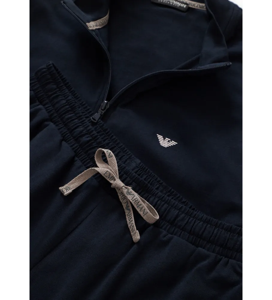 Pijama con sudadera marino