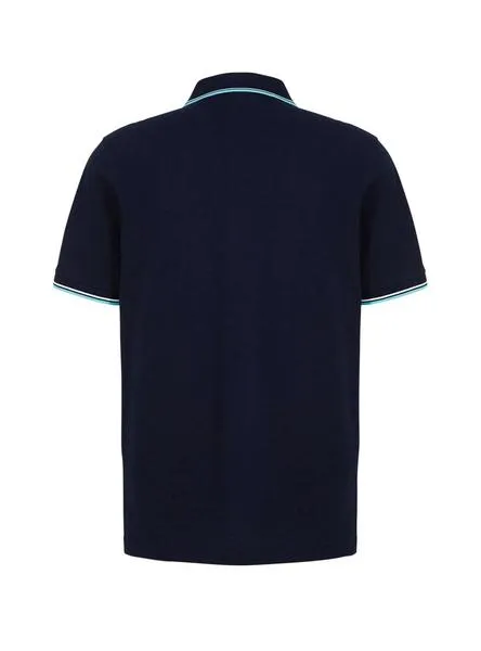 polo lacoste strip azul para hombre