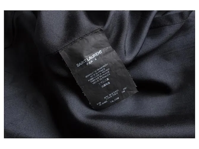 Saint Laurent SAN LORENZO, Vestido negro con mangas abullonadas 