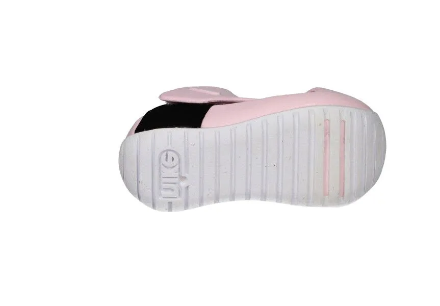 Sandalia Playa Rosa 2 Velcros Talon Negro Aberturas