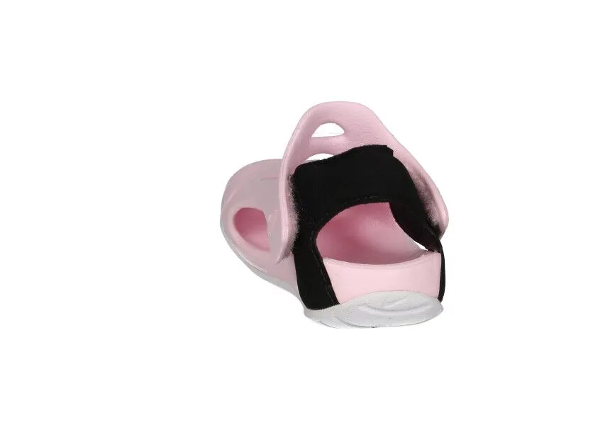 Sandalia Playa Rosa 2 Velcros Talon Negro Aberturas