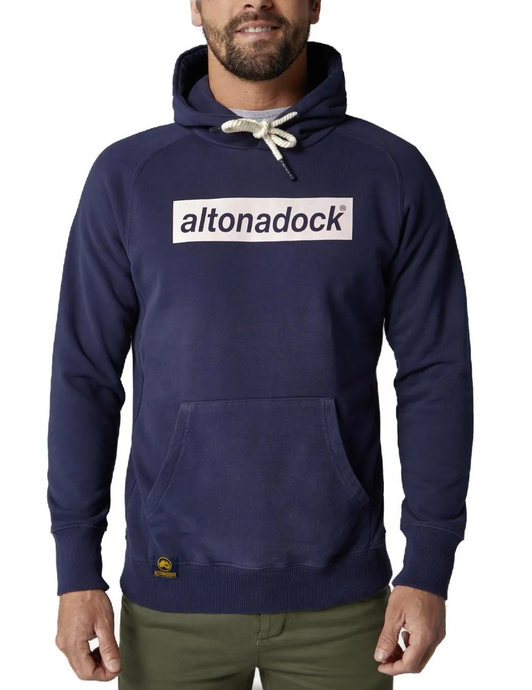 Sudadera Altonadock azul marino con capucha para hombre