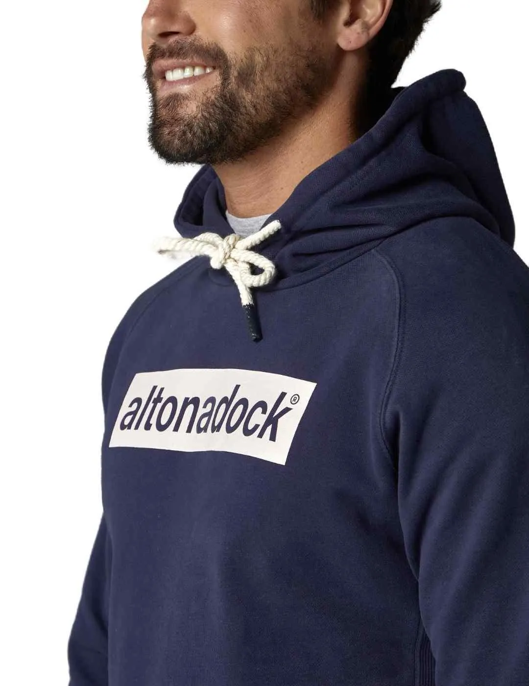 Sudadera Altonadock azul marino con capucha para hombre