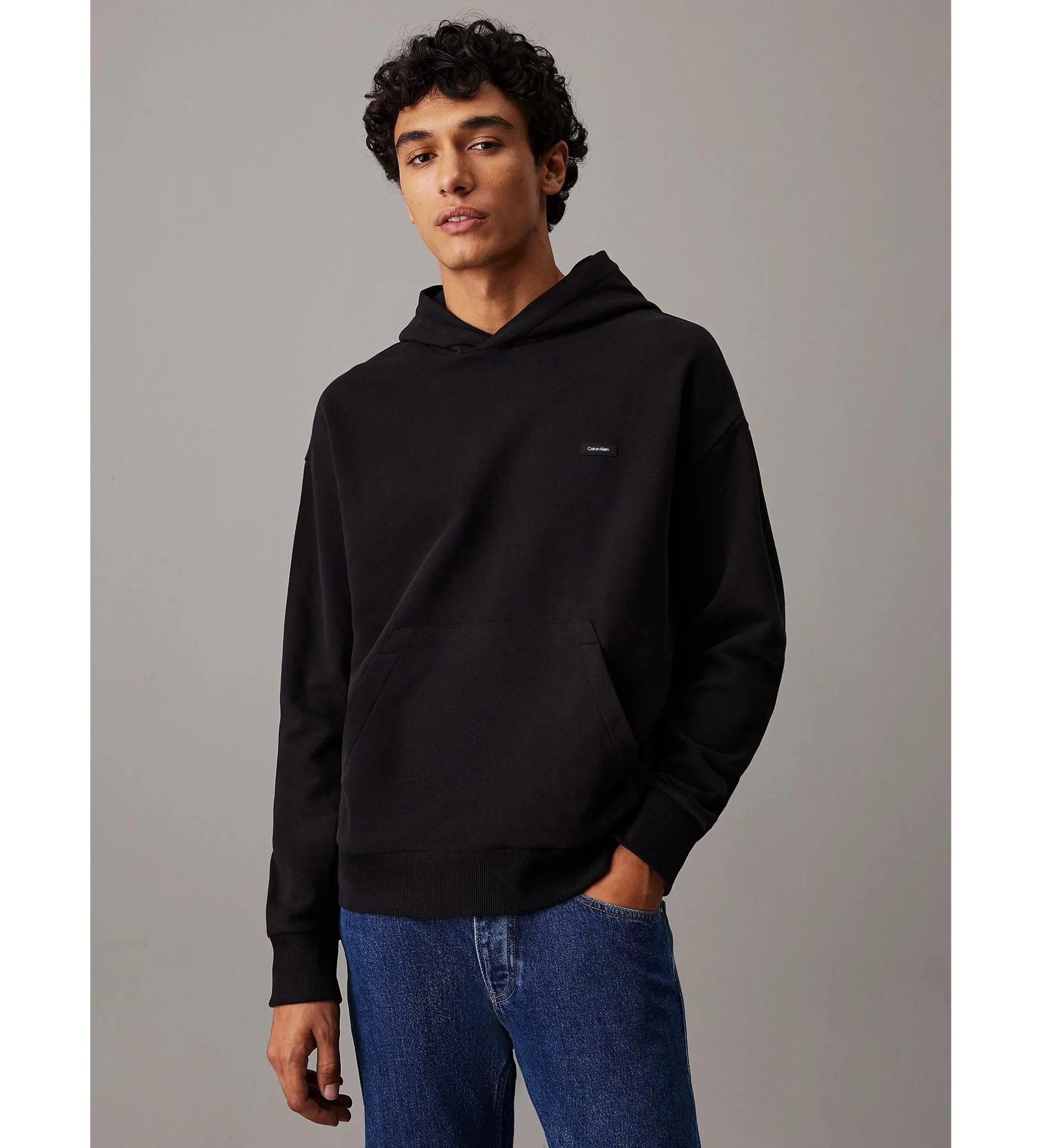 Sudadera Con Capucha De Felpa De Algodón negro