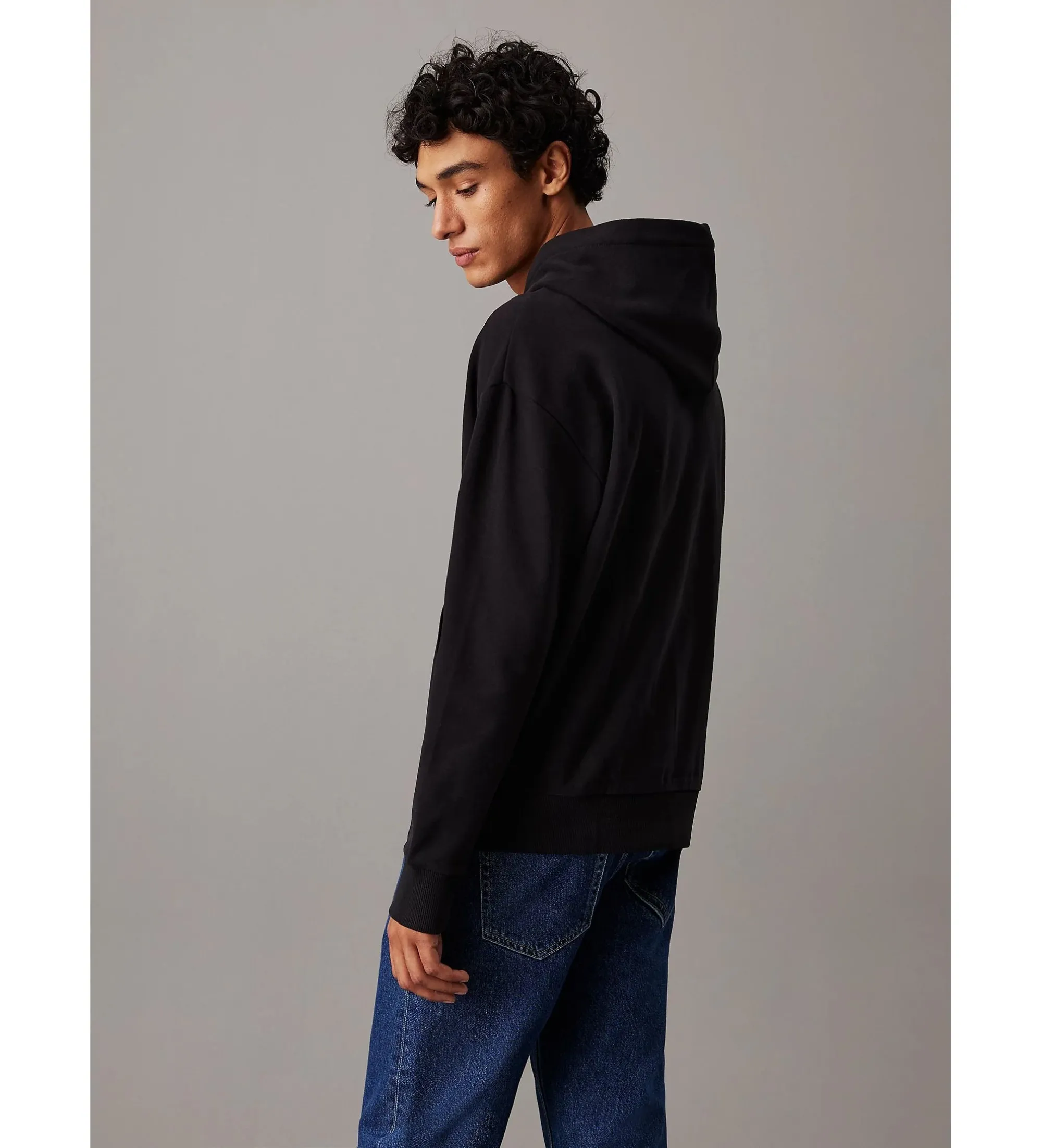 Sudadera Con Capucha De Felpa De Algodón negro