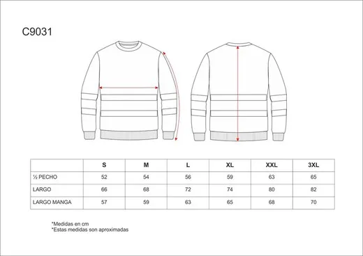 Sudadera cuello redondo con cintas reflectantes mangas Marino