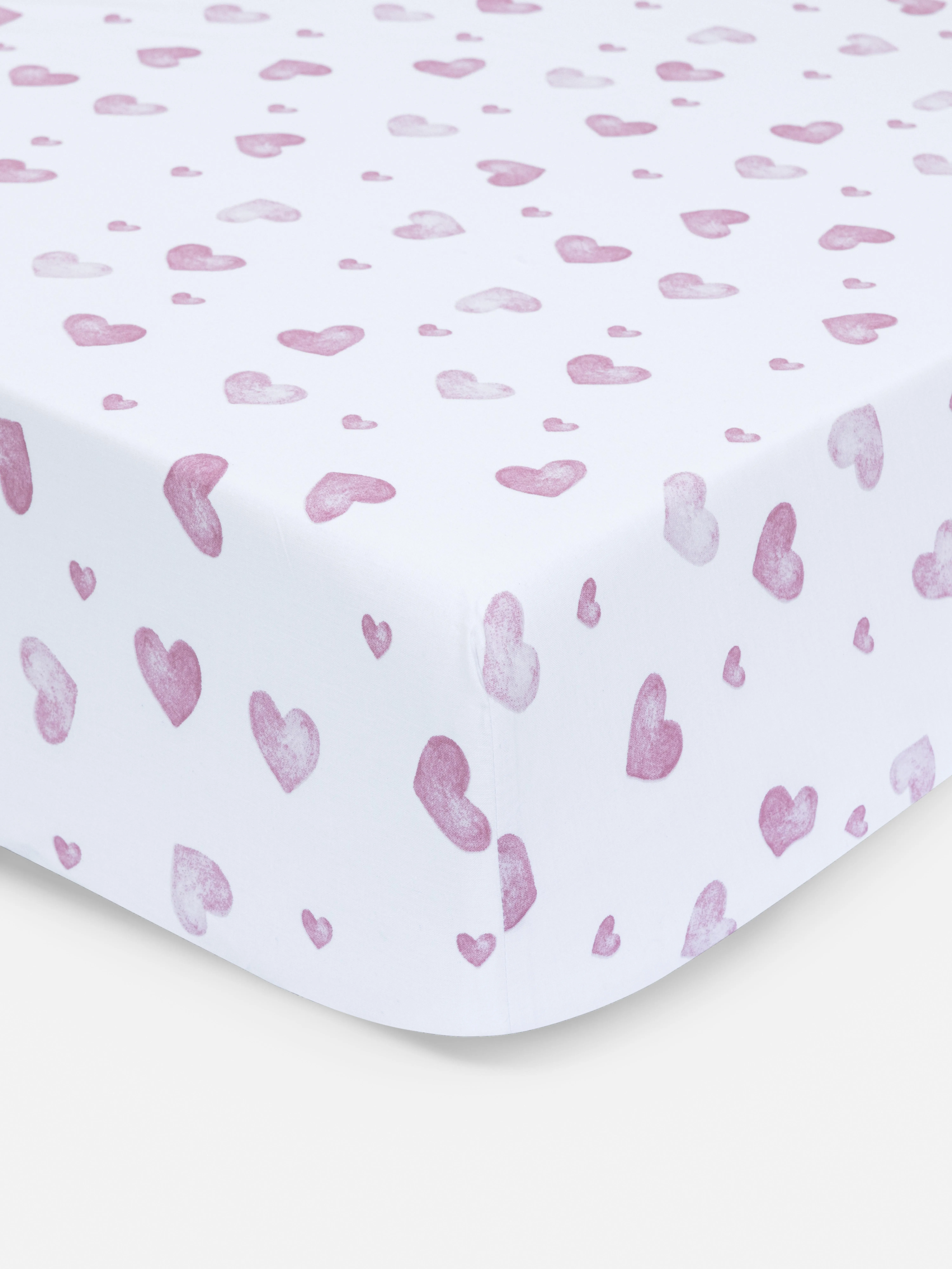 Sábana bajera para cama king con corazones