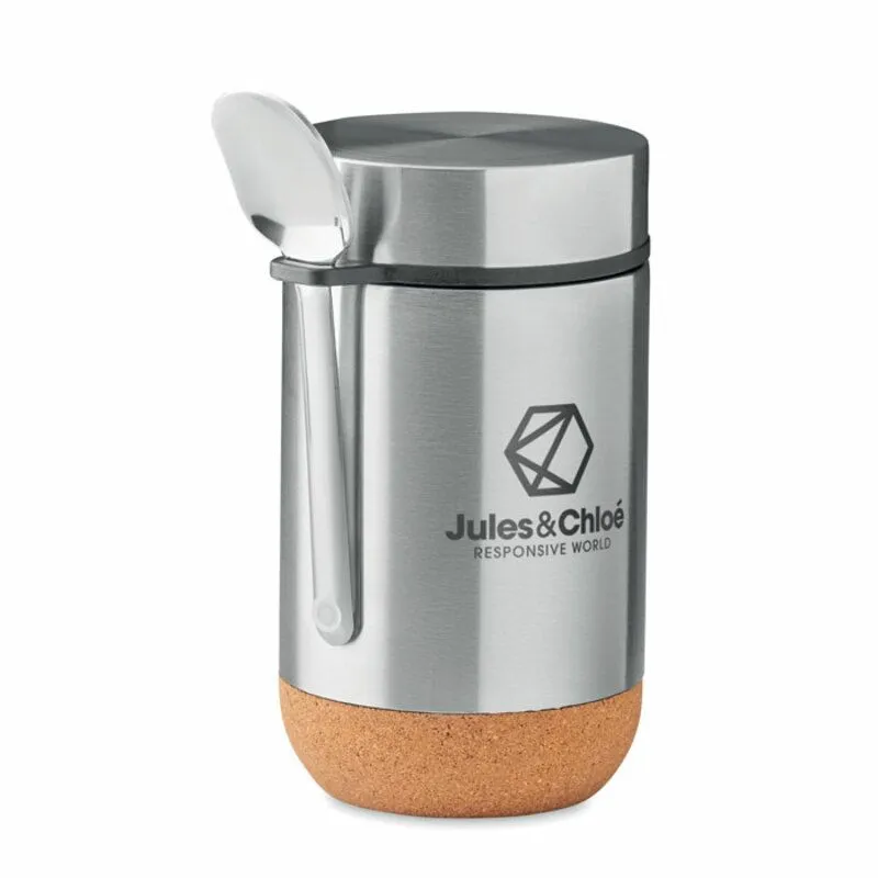 Termo fiambrera promocional con cuchara de 400 ml. Betna
