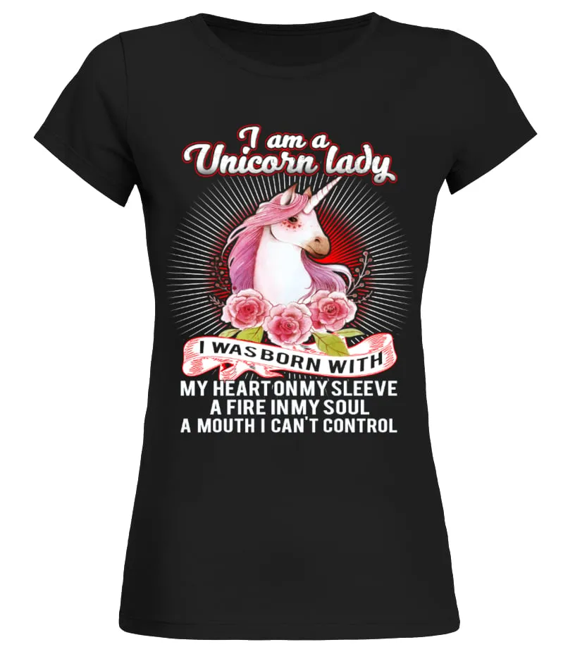 Unicorn Lady Camiseta cuello redondo Mujer