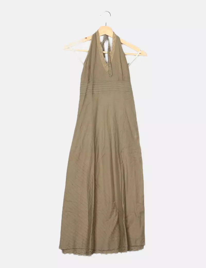 Vero Moda Vestido kaki básica
