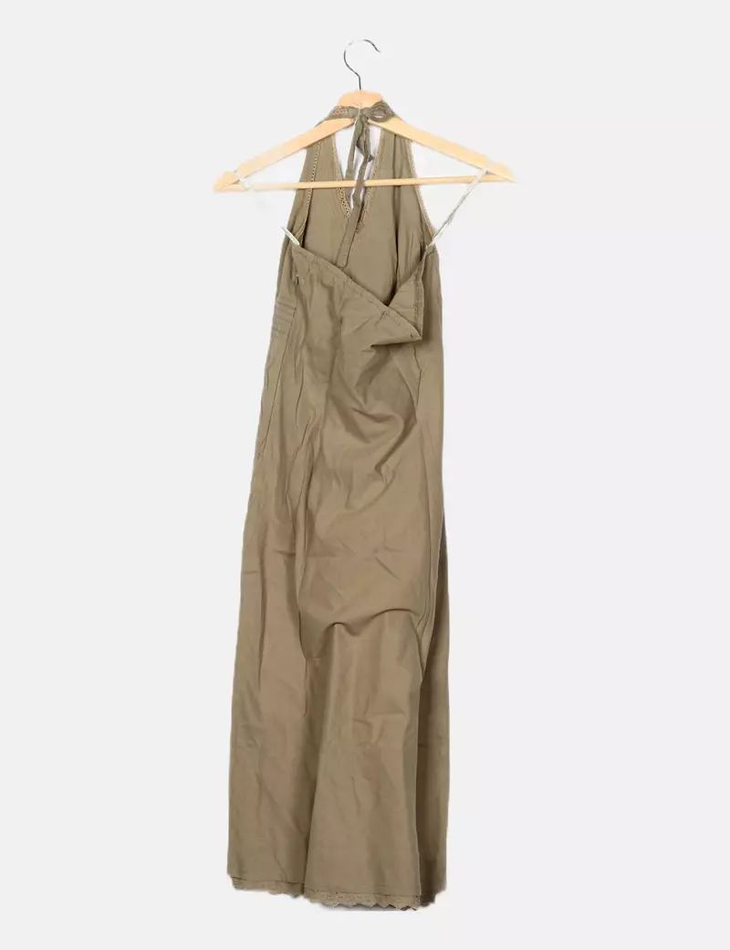 Vero Moda Vestido kaki básica