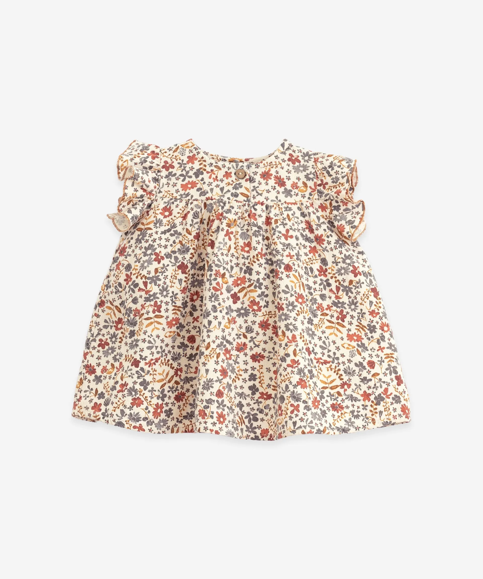 Vestido de mangas con volante | Botany
