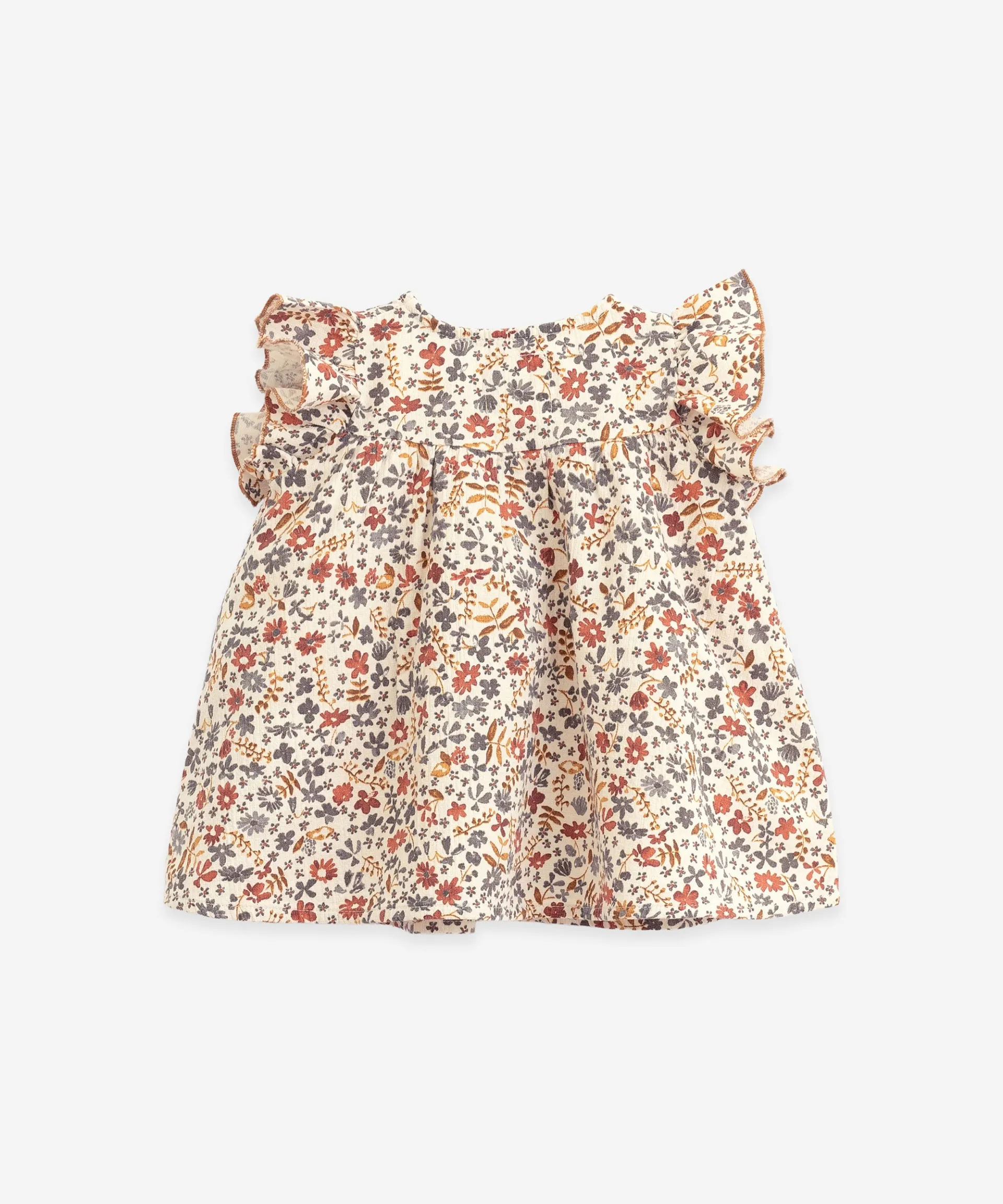 Vestido de mangas con volante | Botany
