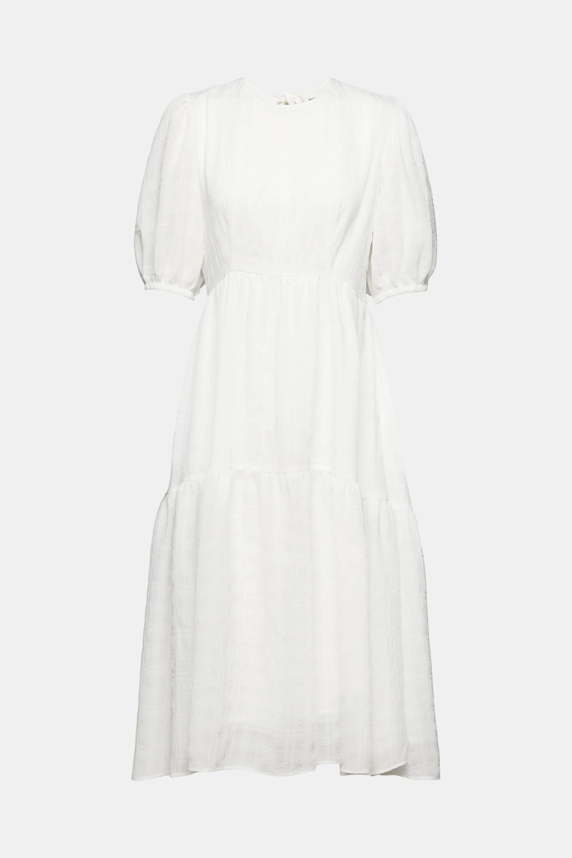 Vestido midi ligero con mangas globo