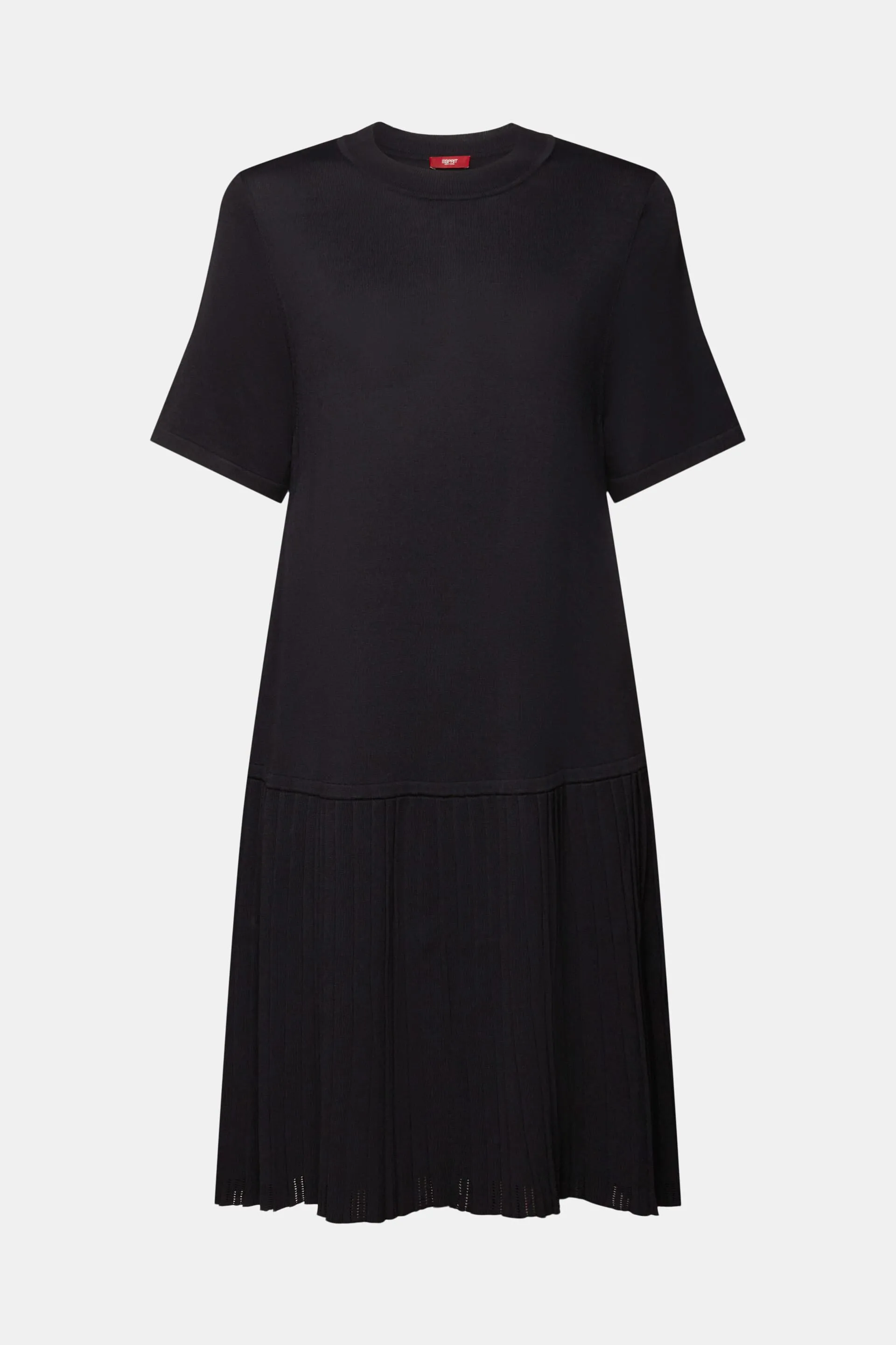 Vestido plisado con cintura baja