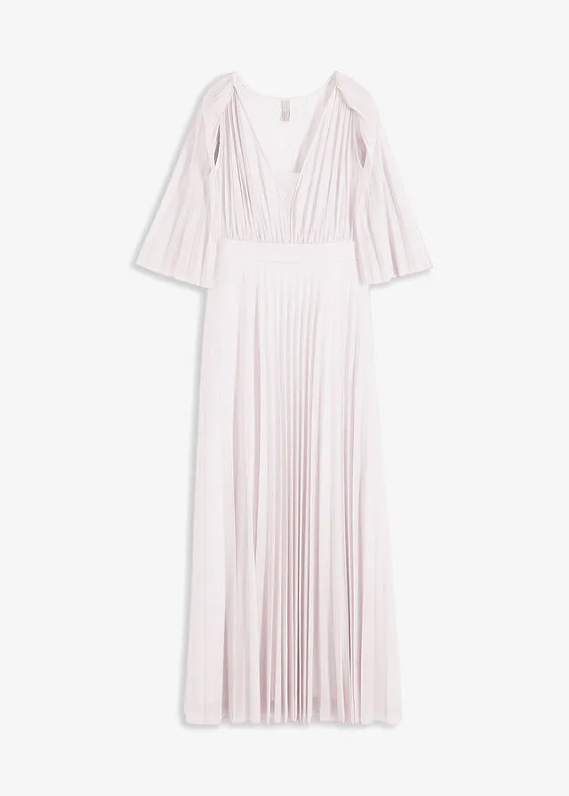 Vestido plisado rosa cristal