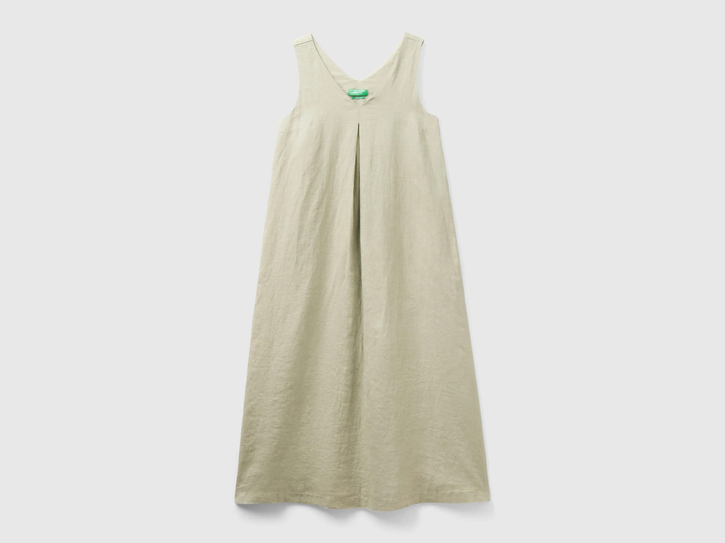 Vestido sin mangas de lino puro