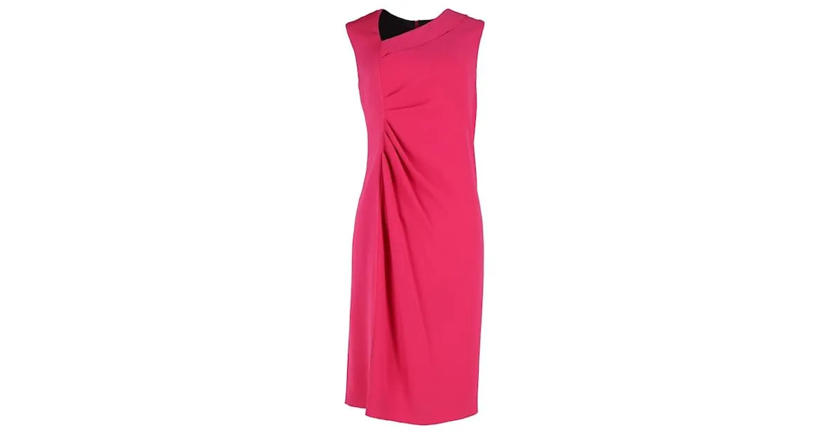 Vestido sin mangas fruncido Joseph en acetato rosa 